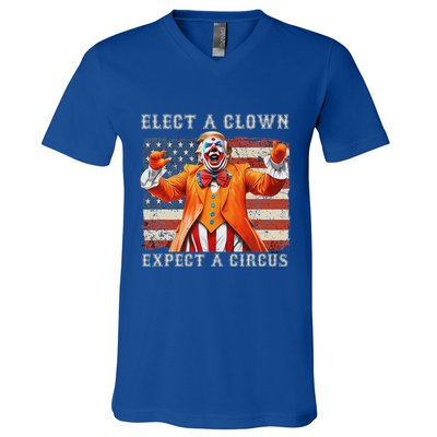Elect A Clown Expect A Circus Usa Flag V-Neck T-Shirt