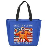 Elect A Clown Expect A Circus Usa Flag Zip Tote Bag