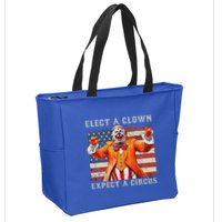Elect A Clown Expect A Circus Usa Flag Zip Tote Bag