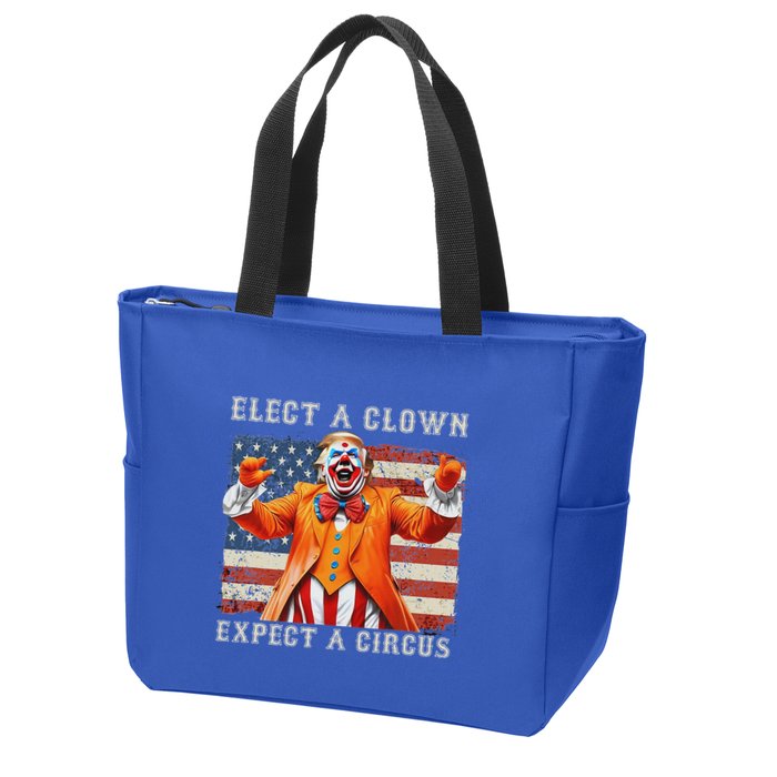 Elect A Clown Expect A Circus Usa Flag Zip Tote Bag