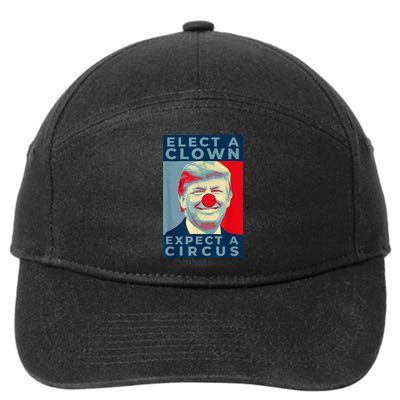 Elect A Clown Expect A Circus Impeach Antitrump Funny 7-Panel Snapback Hat