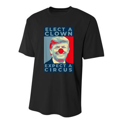 Elect A Clown Expect A Circus Impeach Antitrump Funny Youth Performance Sprint T-Shirt