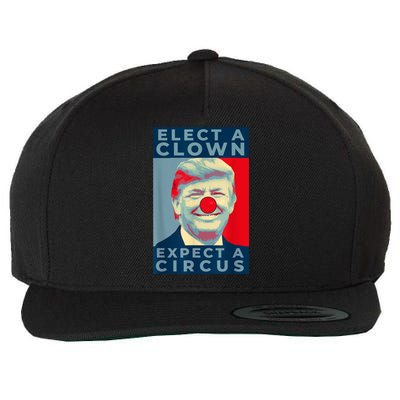 Elect A Clown Expect A Circus Impeach Antitrump Funny Wool Snapback Cap