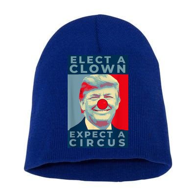 Elect A Clown Expect A Circus Impeach Antitrump Funny Short Acrylic Beanie