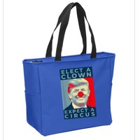 Elect A Clown Expect A Circus Impeach Antitrump Funny Zip Tote Bag