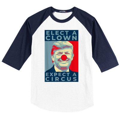 Elect A Clown Expect A Circus Impeach Antitrump Funny Baseball Sleeve Shirt