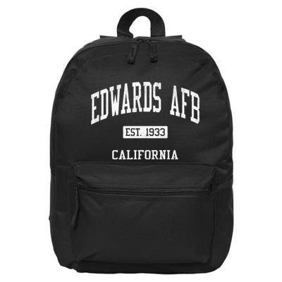 Edwards Afb California Ca Js04 Vintage Athletic Sports 16 in Basic Backpack