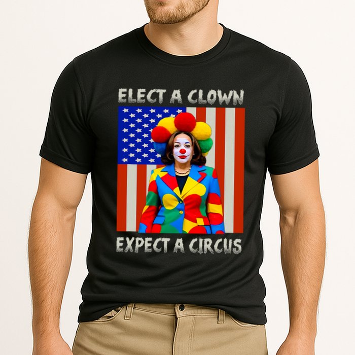 Elect A Clown Expect A Circus Anti Kamala Harris Cooling Performance Crew T-Shirt