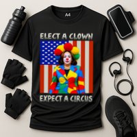 Elect A Clown Expect A Circus Anti Kamala Harris Cooling Performance Crew T-Shirt