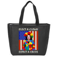 Elect A Clown Expect A Circus Anti Kamala Harris Zip Tote Bag