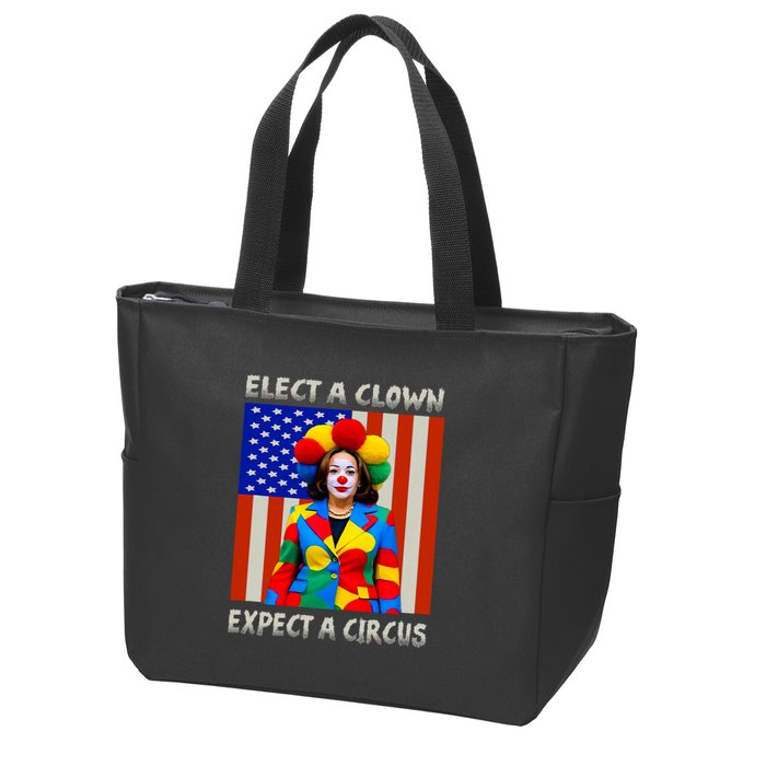 Elect A Clown Expect A Circus Anti Kamala Harris Zip Tote Bag