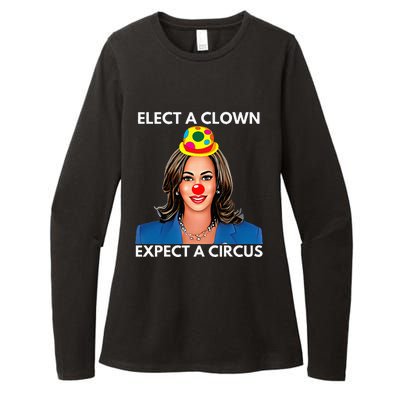 Elect A Clown Expect A Circus Funny Kamala Harris Womens CVC Long Sleeve Shirt