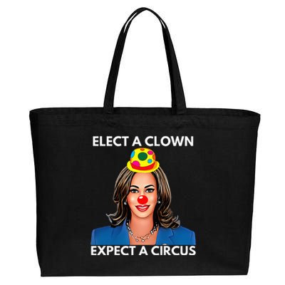 Elect A Clown Expect A Circus Funny Kamala Harris Cotton Canvas Jumbo Tote