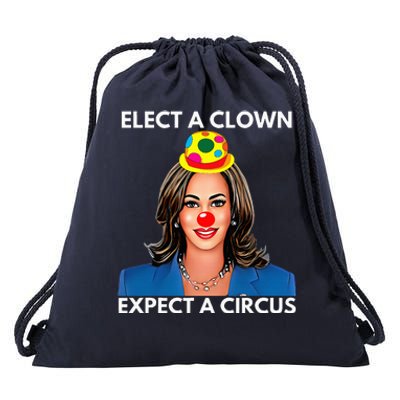 Elect A Clown Expect A Circus Funny Kamala Harris Drawstring Bag