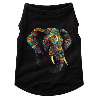 Elephant Animal Colourful Zoo Art Elephant Doggie Tank