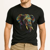 Elephant Animal Colourful Zoo Art Elephant Cooling Performance Crew T-Shirt