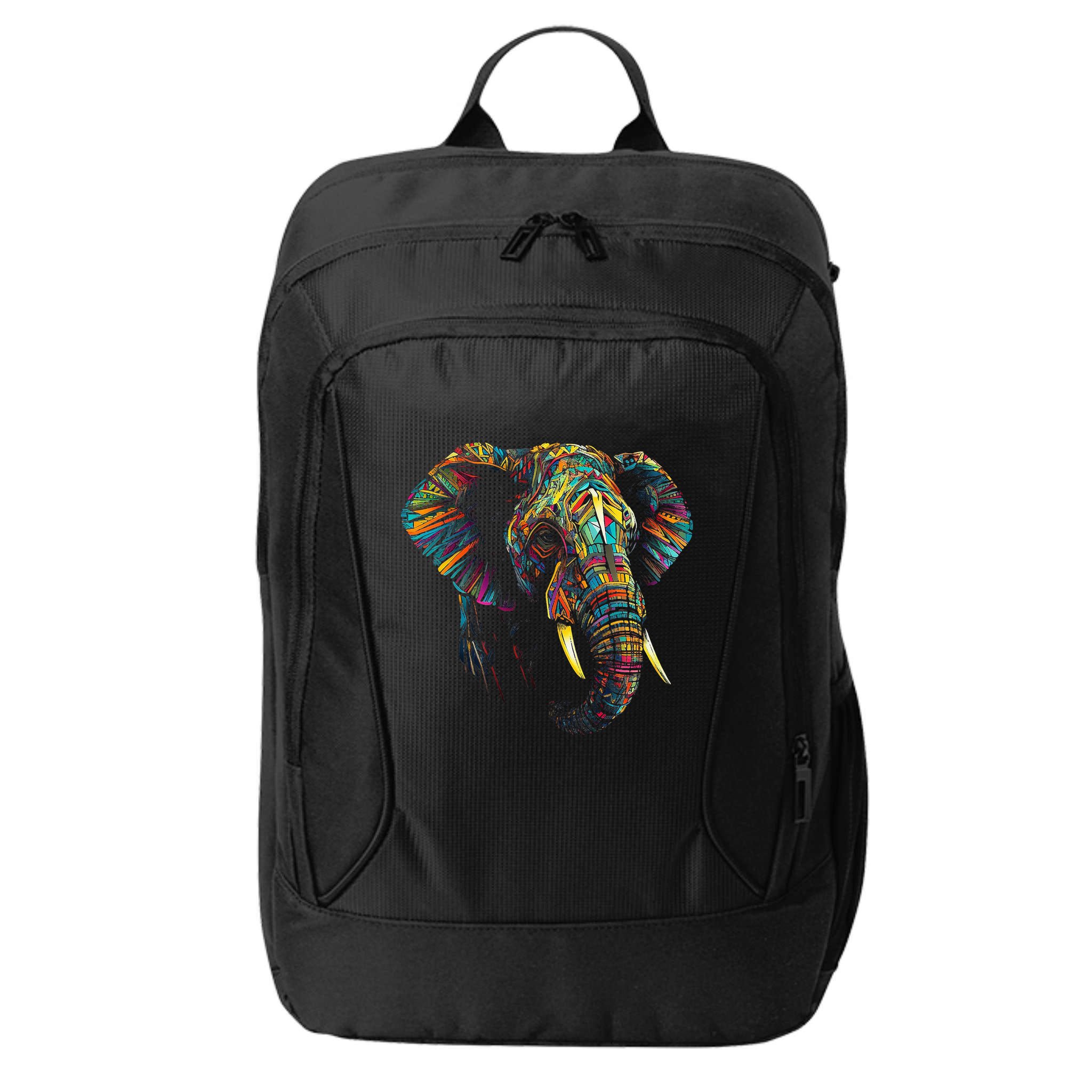 Elephant Animal Colourful Zoo Art Elephant City Backpack