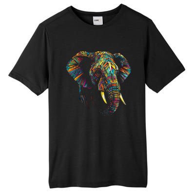 Elephant Animal Colourful Zoo Art Elephant Tall Fusion ChromaSoft Performance T-Shirt