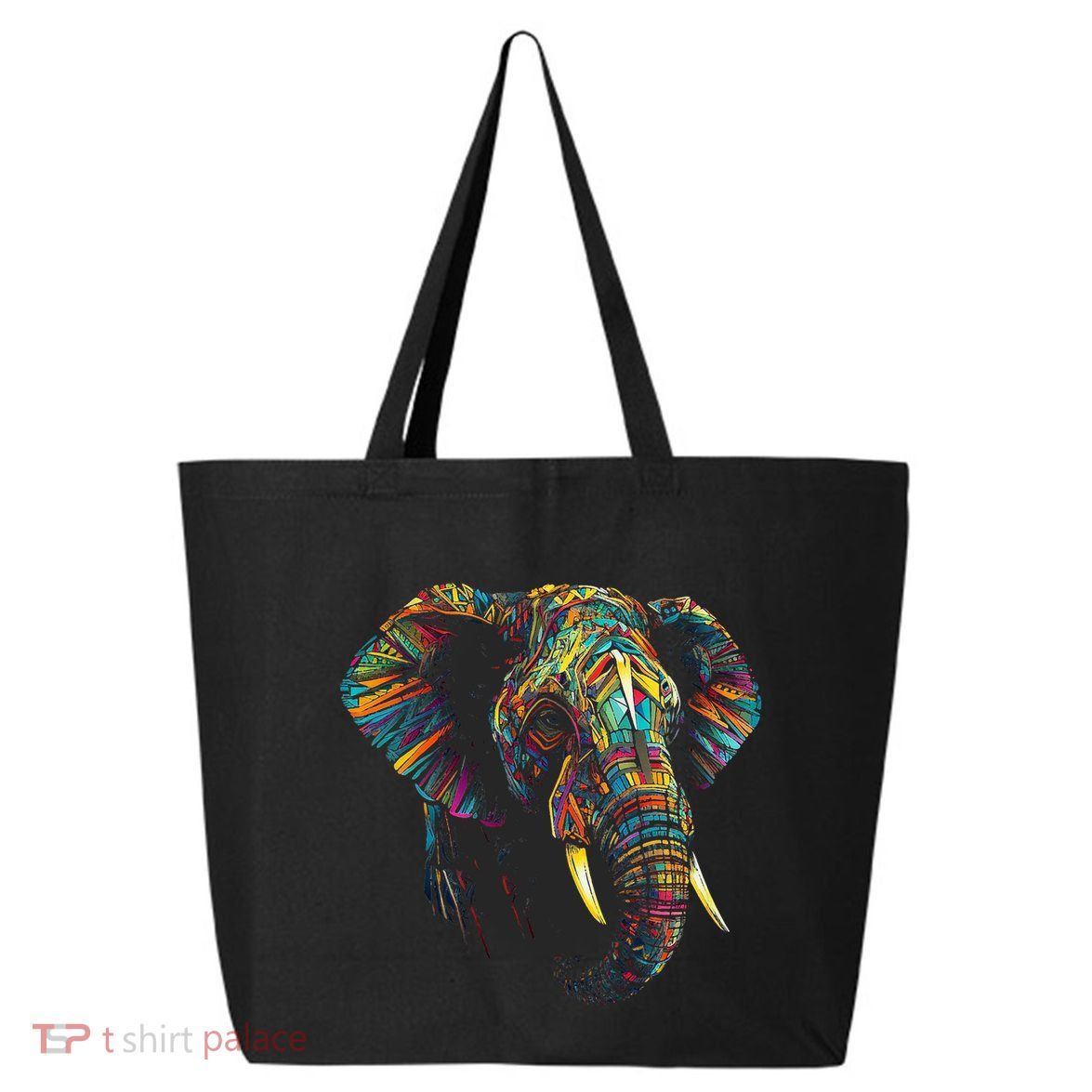 Elephant Animal Colourful Zoo Art Elephant 25L Jumbo Tote