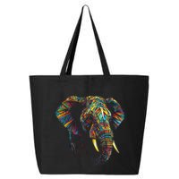 Elephant Animal Colourful Zoo Art Elephant 25L Jumbo Tote