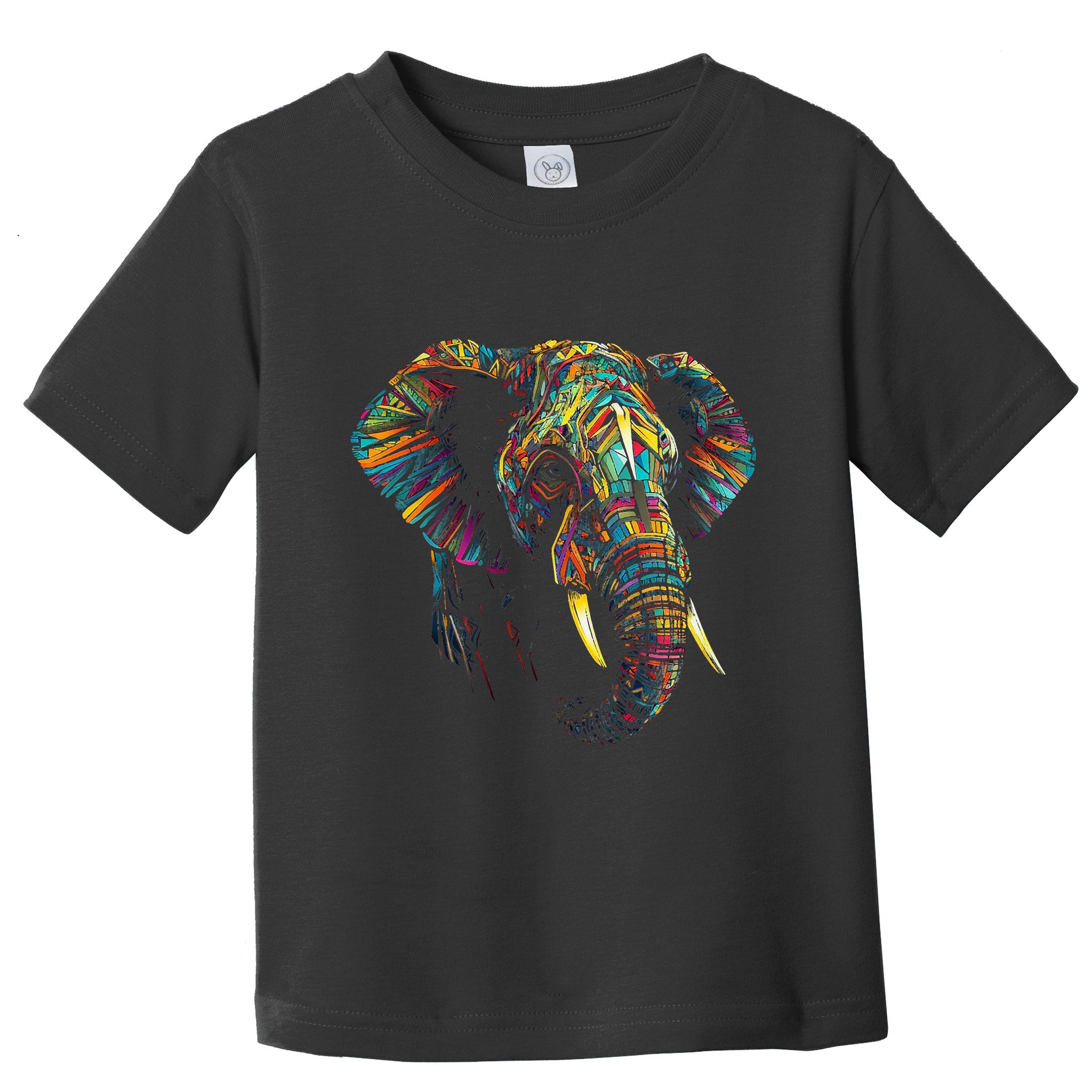 Elephant Animal Colourful Zoo Art Elephant Toddler T-Shirt
