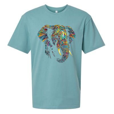 Elephant Animal Colourful Zoo Art Elephant Sueded Cloud Jersey T-Shirt