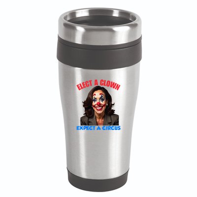 Elect A Clown Expect A Circus Kamala Lets Go Brenda 16oz Travel Tumbler