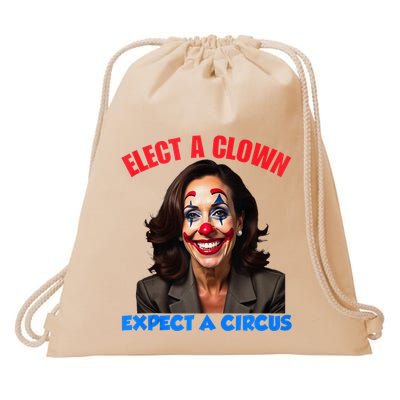 Elect A Clown Expect A Circus Kamala Lets Go Brenda Drawstring Bag