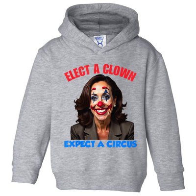 Elect A Clown Expect A Circus Kamala Lets Go Brenda Toddler Hoodie