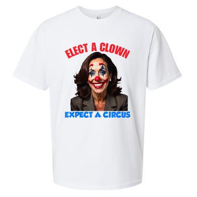 Elect A Clown Expect A Circus Kamala Lets Go Brenda Sueded Cloud Jersey T-Shirt