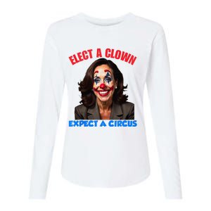 Elect A Clown Expect A Circus Kamala Lets Go Brenda Womens Cotton Relaxed Long Sleeve T-Shirt