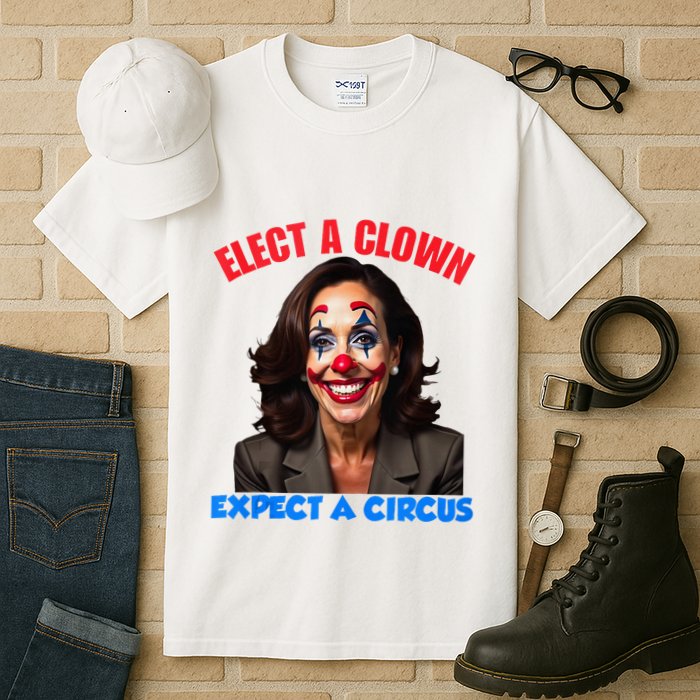 Elect A Clown Expect A Circus Kamala Lets Go Brenda Tall T-Shirt