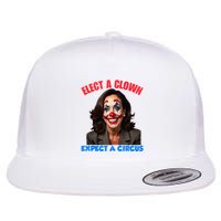 Elect A Clown Expect A Circus Kamala Lets Go Brenda Flat Bill Trucker Hat