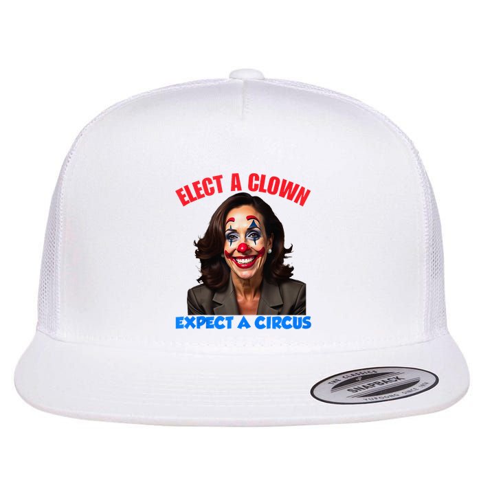 Elect A Clown Expect A Circus Kamala Lets Go Brenda Flat Bill Trucker Hat