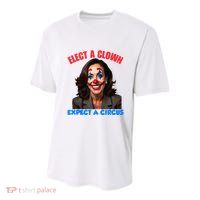 Elect A Clown Expect A Circus Kamala Lets Go Brenda Youth Performance Sprint T-Shirt