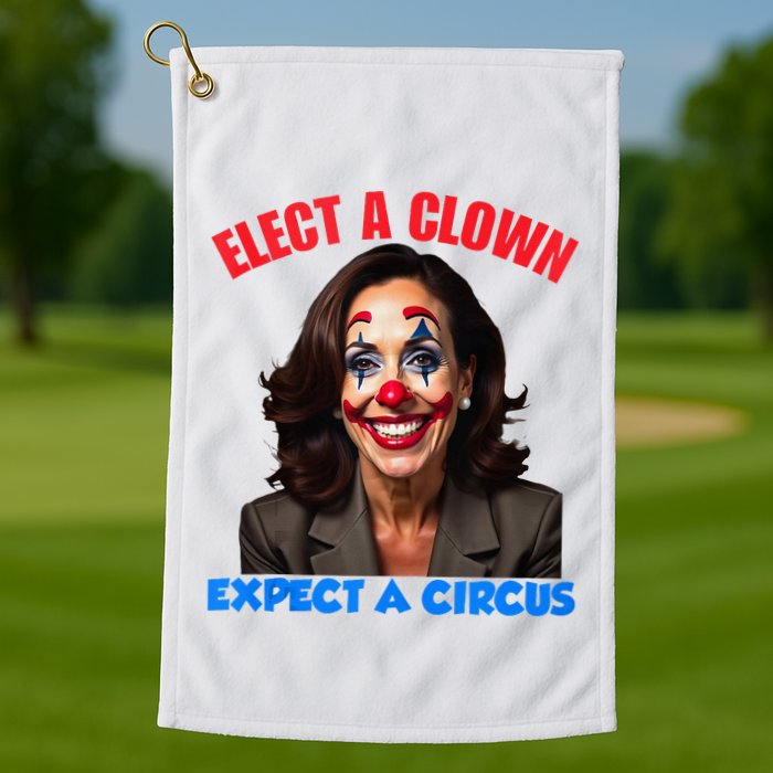 Elect A Clown Expect A Circus Kamala Lets Go Brenda Golf Towel