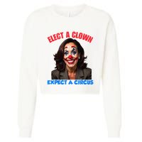 Elect A Clown Expect A Circus Kamala Lets Go Brenda Cropped Pullover Crew
