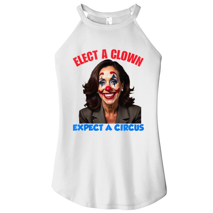 Elect A Clown Expect A Circus Kamala Lets Go Brenda Women's Perfect Tri Rocker Tank