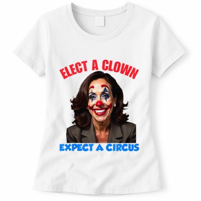 Elect A Clown Expect A Circus Kamala Lets Go Brenda Womens T-Shirt