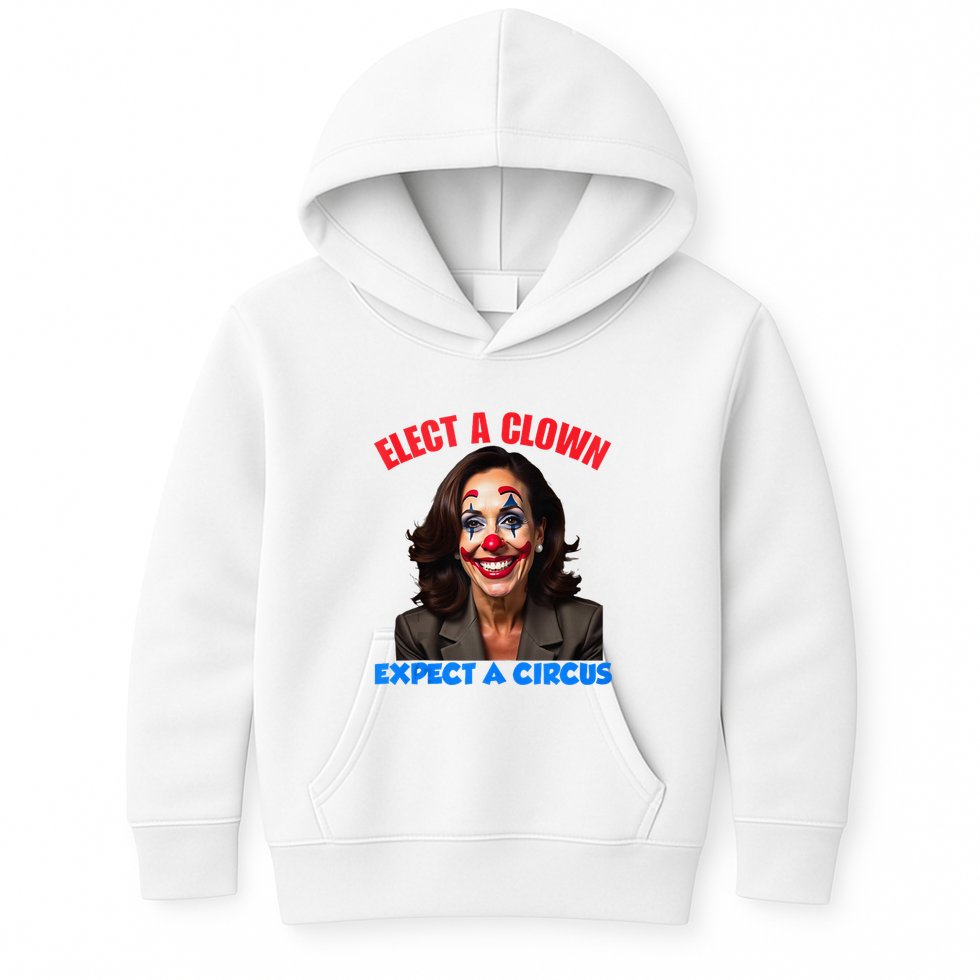 Elect A Clown Expect A Circus Kamala Lets Go Brenda Kids Hoodie
