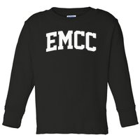 Emcc Arch College Sports Vintage Athletic Retro Toddler Long Sleeve Shirt