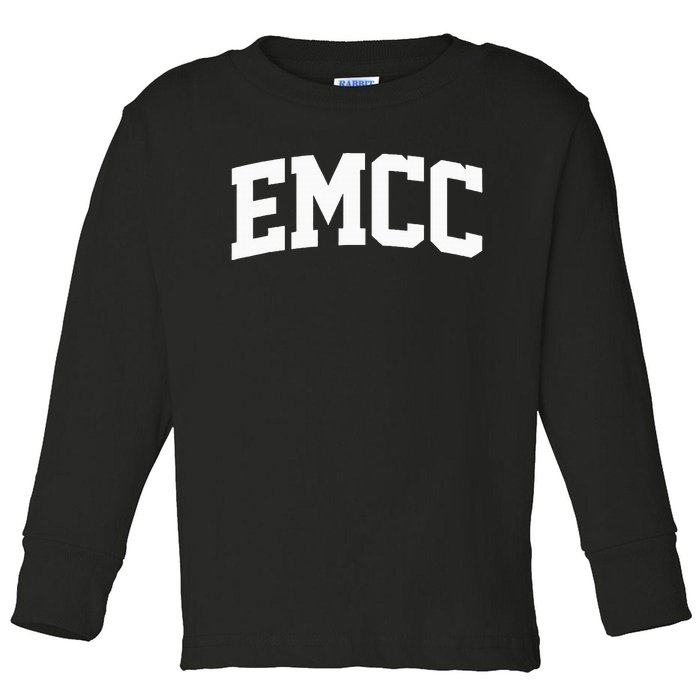 Emcc Arch College Sports Vintage Athletic Retro Toddler Long Sleeve Shirt