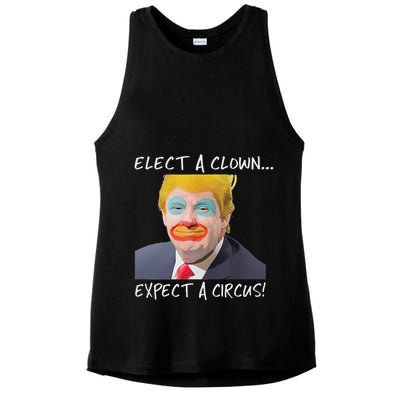 Elect A Clown Expect A Circus Ladies PosiCharge Tri-Blend Wicking Tank