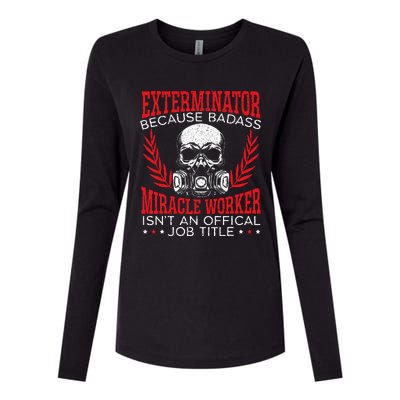 Exterminator Animal Control Pest Control Womens Cotton Relaxed Long Sleeve T-Shirt