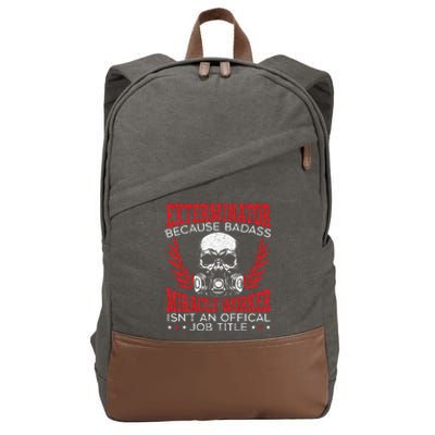 Exterminator Animal Control Pest Control Cotton Canvas Backpack