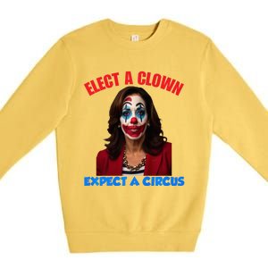 Elect A Clown Expect A Circus Kamala LetS Go Brenda Premium Crewneck Sweatshirt