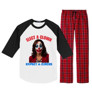 Elect A Clown Expect A Circus Kamala LetS Go Brenda Raglan Sleeve Pajama Set