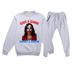 Elect A Clown Expect A Circus Kamala LetS Go Brenda Premium Crewneck Sweatsuit Set