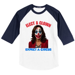 Elect A Clown Expect A Circus Kamala LetS Go Brenda Baseball Sleeve Shirt