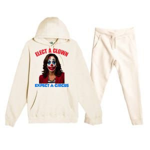 Elect A Clown Expect A Circus Kamala LetS Go Brenda Premium Hooded Sweatsuit Set